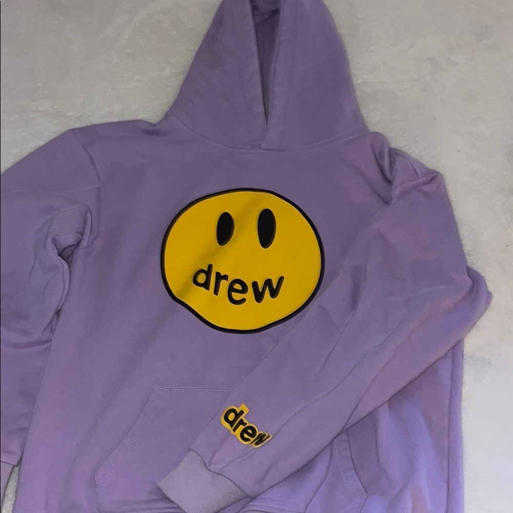 Drew (Justin Bieber) Lavender Hoodie with Yellow Smiley